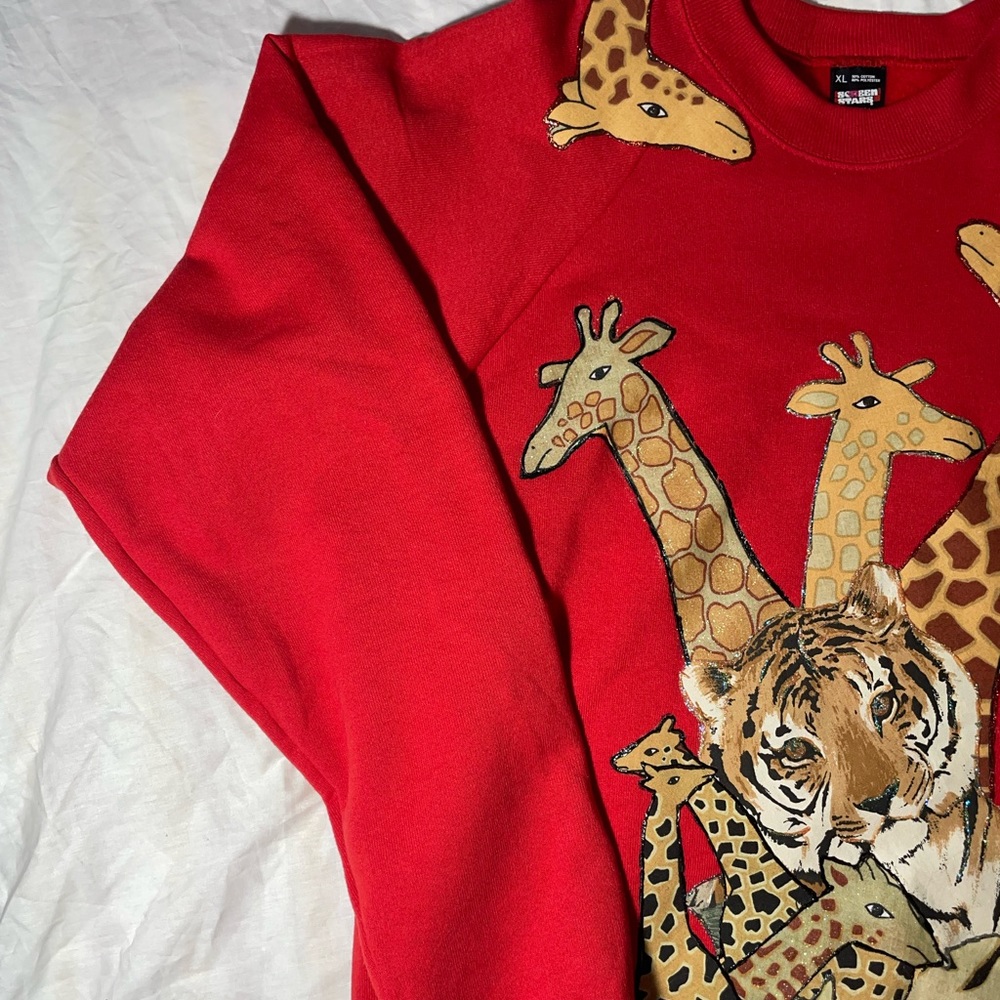 Oversized red sweater